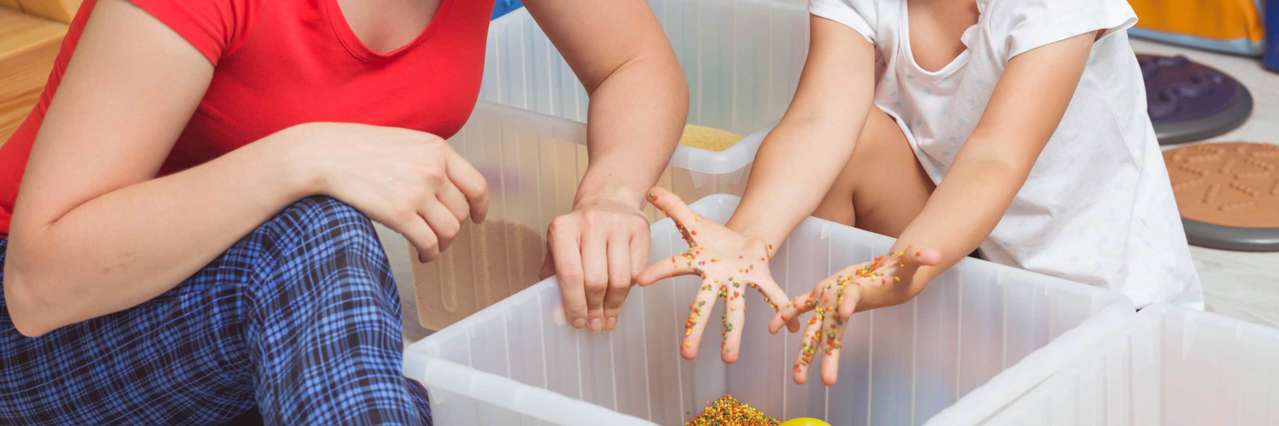 Child engaged in developmental play therapy with occupational therapist in Southern Illinois
