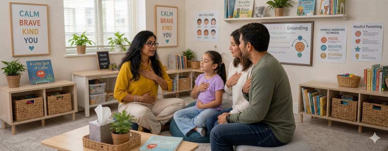 Parent and caregiver training program at Synergy Therapeutic Group — pediatric occupational therapy education and home strategies in Carbondale, IL