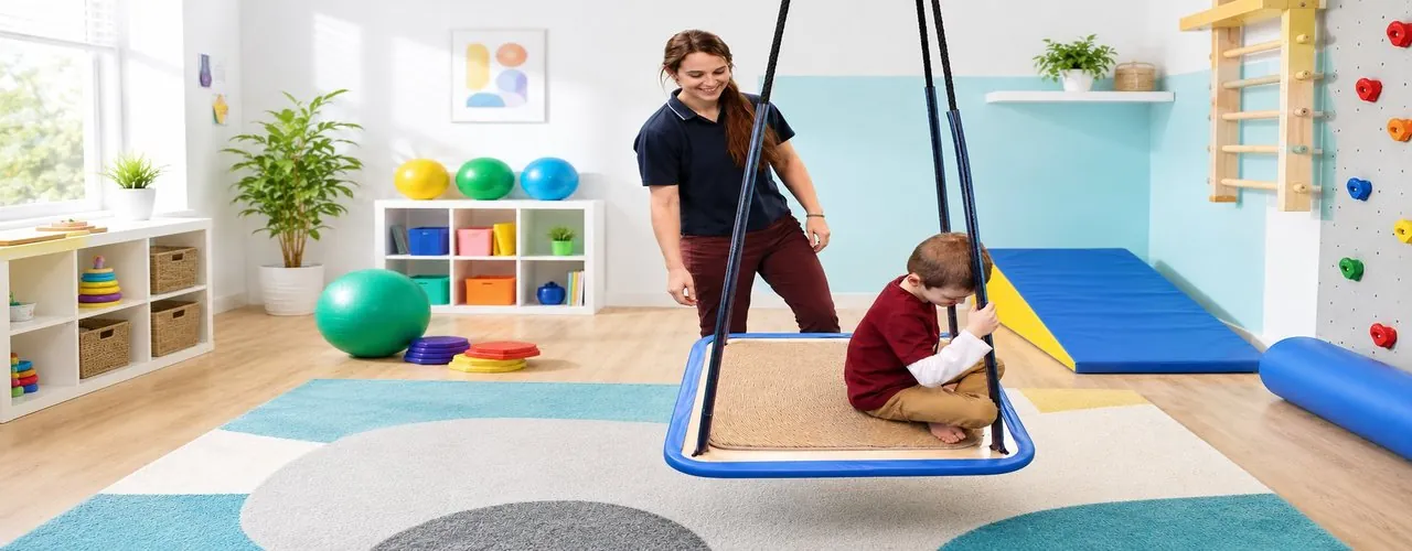 Pediatric occupational therapy for sensory processing disorder at Synergy Therapeutic Group — sensory integration treatment for children in Carbondale, IL
